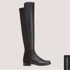 Stuart Weitzman 5050 stretch back OTK Nappa leather microstretch boots size 9
